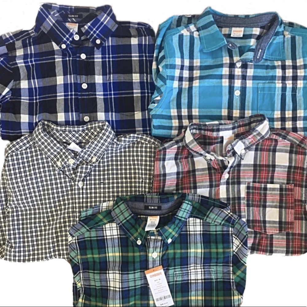 Gymboree 5 NEW gorgeous button down shirts